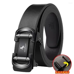 Belts Men's Leather Belt Cowhide Automatic Buckle Business Youth Korean Version Trendy Casual And Versatile