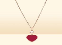 Chopin Love Necklace Black Red White Fritillaria 18k Rose Gold Earrings Heart Female Luxury Designer Jewelry5625574