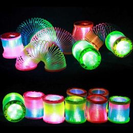 Decompression Toy 5 spiral game Rainbow Crazy Spring Anti Stress Shining Slinky Toys Childrens Fun Outdoor Childrens Party Discount B240515
