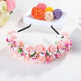 Decorative Flowers 10pcs/lot Hair Accessories Women Wedding Headbands PE Hairband More Colors Handbands For Bride Wear