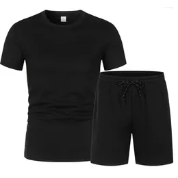 Men's Tracksuits 2024 Summer Mesh Short Sleeved Set 2-piece Breathable Basketball Suit T-shirt Sports Shorts