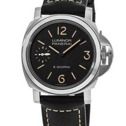 Panerei Luminors Luxury Wristwatches Automatic Movement Watches Swiss Made Paneraiss Luminors Base 44mm Black dial Steel Mens Watch PAM00915-SD