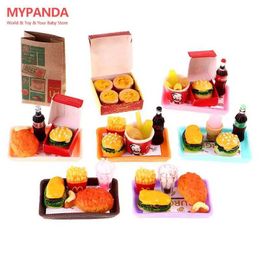 Kitchens Play Food 1 mini doll house hamburger cola cup fast food doll house game kitchen ice cream accessory toy S24516