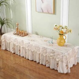 Disposable Table Covers Used for TV cabinets living rooms rectangular coffee tables tablecloths mini lace and non slip dining table covers B240516