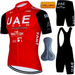 UAE Jersey Cycling Suit Man Pro Team Professional Shirt Bib Pants Road Bike Uniform Clothing Men Summer Mens Mtb Suits Set 240426