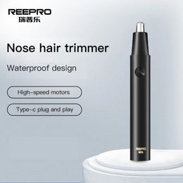 Electric Shave Nose Ear Trimmer Safe Rechargeable Nose Hair Trimmer Waterproof Mens Shaving Hair Removal Razor Beard 240515