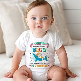 Rompers I confirm that Mom loves you and Dad prints baby jumpsuits Interesting newborn summer tight fitting clothes baby short sleeved jumpsuits and children