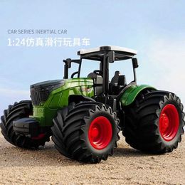 Diecast Model Cars Tractor toy car model trailer and accessories simulation childrens farmer car WX