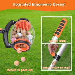 Upgraded New Garden Hand Tool Side Open Dump Telescopic Nut Gatherer Roller Harvester Garden Tools Nut Picker Golf Ball Picker