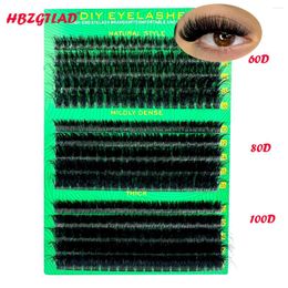 False Eyelashes 5D Fluffy Cluster Lashes 60D/80D/100D Thick Eyelash Clusters D Curl Individual DIY Natural Lash Extensions