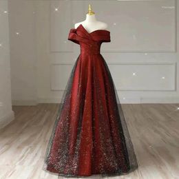 Party Dresses JEHETH Off Shoulder Bling Evening Dress For Women A-Line Vestidos De Noche Mujer 2024 Spaghetti Straps Floor Length Gown