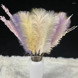 Decorative Flowers 70cm Artificial Pampas Grass Bouquet Holiday Wedding Party Home Decoration Plant Simulation DIY Fake Flower Reed