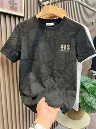 Mens Tshirt Katoen Anime Tops Rock Embroidery Male Tees Shirts Drawings Print Ordinary Kpop Clothes and Xl 240507