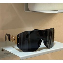 Oversize Wrap for Women Men Black Grey Rimless Glasses Designers Sunglasses Sunnies UV400 Eyewear with Box 74e3