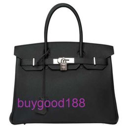 AA Briddkin Top Luxury Designer Totes Bag Stylish Trend Shoulder Bag 30 Handbag in Black Togo Leather Shw Womens Handbag