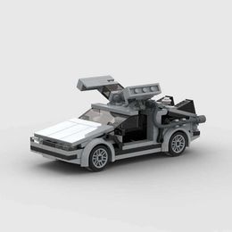 Blocks Delorean From Back to Future MOC Speed Champion Building Block City Racing DIY Block Toy Christmas Gift WX