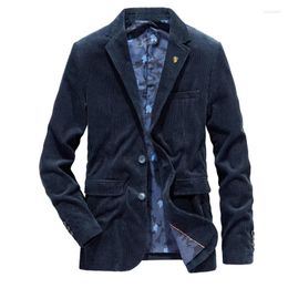 Men's Suits High Quality Corduroy Oversize Suit Retro Casual Solid Classic Blazer Business Gentleman Commuting Breathable Loose Coats