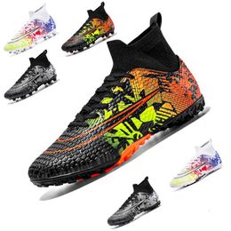 Dress Shoes Academy Dress Shoes Youth Sports High Ankle Soccer Mens Training Sneakers Turf Outdoor Boots AGTF 35 230804 8164