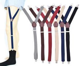 Shirt Stays Sock Garters for Men Police Military Adjustable Elastic Leg Suspenders Straps Shirts Holders Nonslip Clamp 1 Pair6060995