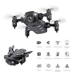 Drones KK8 4K Mini Folding Drone Aerial Ultra Long Range Four Axis Vehicle Childrens Remote Control Aircraft Toy B240516