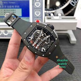 designer luxury watch Date Luxury Mens Mechanical Watch Business Leisure Rm6101 Automatic Black Steel Case Tape Fashion Men Swiss Movement Wristwatch