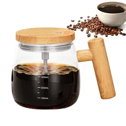 Mugs Electric Self Stirring Mug 400ml Glass High Speed Mixing Cup With Lid Portable Handle For Tea Milk Cocoa Selfmixing