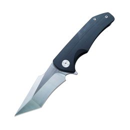 High End Flipper Knife D2/Damascus Steel Tanto Point Blade G10/Carbon Fibre Handle Ball Bearing EDC Pocket Knives