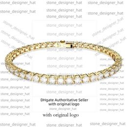 Swarovskis Bracelet Designer Jewels Original Quality Womens Single Row Full Diamond With Elements Crystal Simple And Meticulous 83ba