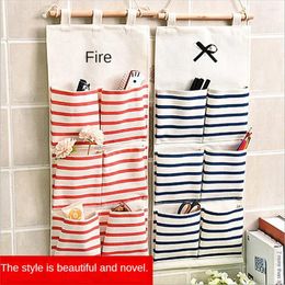 Storage Bags Pouches Wardrobe Simple Behind The Door Cotton And Closet Bag Many Pockets On Kitchen Wall Hanging