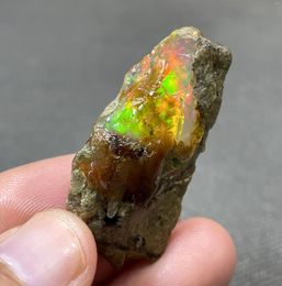 Decorative Figurines COLOR! 6g Natural Rare Colour Ethiopia Water Opal Gem Mineral Specimen Stones And Crystals Healing Quartz