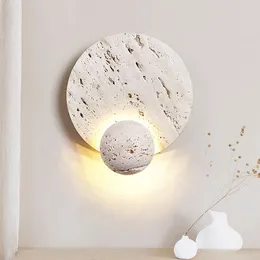 Wall Lamp White Cave Stone Nordic Minimalism Home Decor El Hall Restaurant Living Room Bedroom Corridor Wabi-Sabi LED