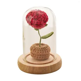 Decorative Flowers Crochet Flower Elegant Finished Product Table Centerpiece Artificial