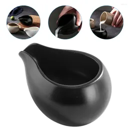 Dinnerware Sets 3 Pcs Round Mouth Milk Spoon Sauce Bucket Coffee Syrup Pitchers Ceramic Cup Mug Creamer Ceramics Saucer Boats For Kettle