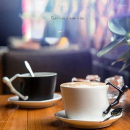 Mugs Creative Ceramic Villain Handle Heat-Resistant Household Latte Fashion Coffee Cup