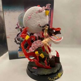 Action Toy Figures Demon Slayer 29.5cm animated GK Nezuko Kamado Kochou Shinobu hand drawn character model statue PVC245167