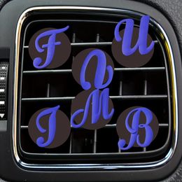 Interior Decorations Purple Large Letters Cartoon Car Air Vent Clip Freshener Clips Per Replacement Conditioner Outlet Drop Delivery Otw2N