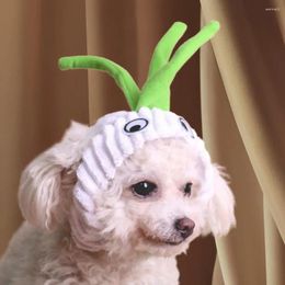 Dog Apparel Pet Cap Comfortable Headgear Garlic Shape Dogs Hat