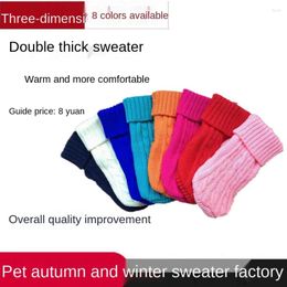 Dog Apparel Thicken Autumn And Winter Pet Sweater To Keep Warm Three-dimensional Twisted Rope Small Milk Cat Teddy