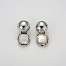 Fashion Vintage High-end Inlaid White Bell Earrings for Women Niche Exquisite Light Luxury Top Quality Charm Jewelry Trend