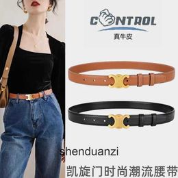 Celline High end designer belts for womens Belt Womens Versatile Fashion Decorative Cow Leather Belt with Jeans and Skirt Style Belt Original 1:1 with real logo and box
