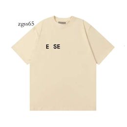 Essentialsclothing Essentialsshorts Essentialsshirtdesigner Tshirts Esse Mens T Shirt FG Tees Fashion Simplesolid Black Letter Printing Couple Top Whi 669