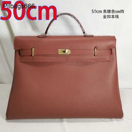 Tote Bag 50cm Large Handbags Real Leather Oneonone Capacity Travel Mens Handbag VI88