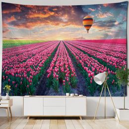 Tapestries Natural Landscape Tapestry Living Room Bedroom Wall Hanging Cloth Flowers Forest Seaside Bohemia Hippie Decoration