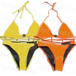 Brand Chain Bikinis Letters Swim Bra Sexy Beach Padded Briefs Swimwear Luxury Summer Split Swimsuit Printing Beach Outdoors Leisure Pool Bathing Suit