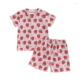 Clothing Sets PUHHAPIEY Toddler Girl Clothes Summer Outfits Solid Plain Rib Ruffle Short Sleeve T-Shirt Tee Tops Shorts 2T 3T 4T