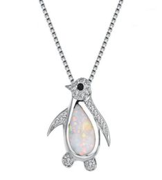 Chains Simple Opal Creative Penguin Animal Necklace Female Romantic Wedding Accessories Holiday Jewellery Gift Whole67258202997495