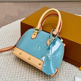 Lacquer Skin Shell Package Designer Bag Luxury Bags Shoulder Bag Leather Retro Handbag High Quality Removable Strap Zipper Classic Letter Print High Quality