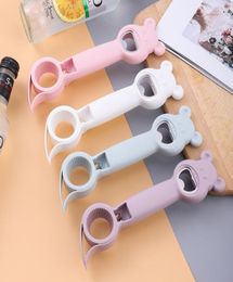 4 In 1 Multipurpose Bottle Opener Bear Shape Manual Lid Remover Beer Corkscrew Funny Can Jars Openers Kitchen Accessories5658150