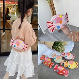 Backpacks Childrens Mini Cross Bag Cute Cartoon Candy Baby Shoulder Bag Boys Mini Coin Wallet d240516