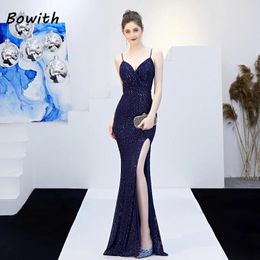 Party Dresses Bowith Evening Dress Wedding Elegant Wrap V-neck Long For Women Prom Formal Occasions Sequin Vestidos
